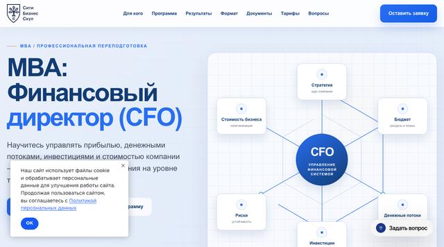 MBA: Финансовый директор (CFO) — Сити Бизнес Скул - City Business School